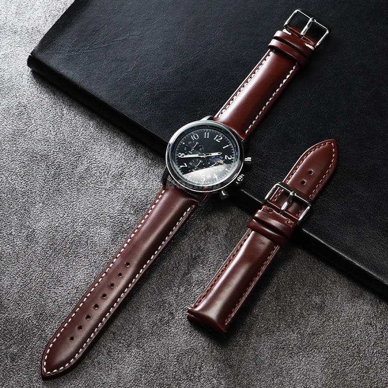 Oil Shiny Genuine Leather Stra - огляд і ціна Leather Strap Quick Release