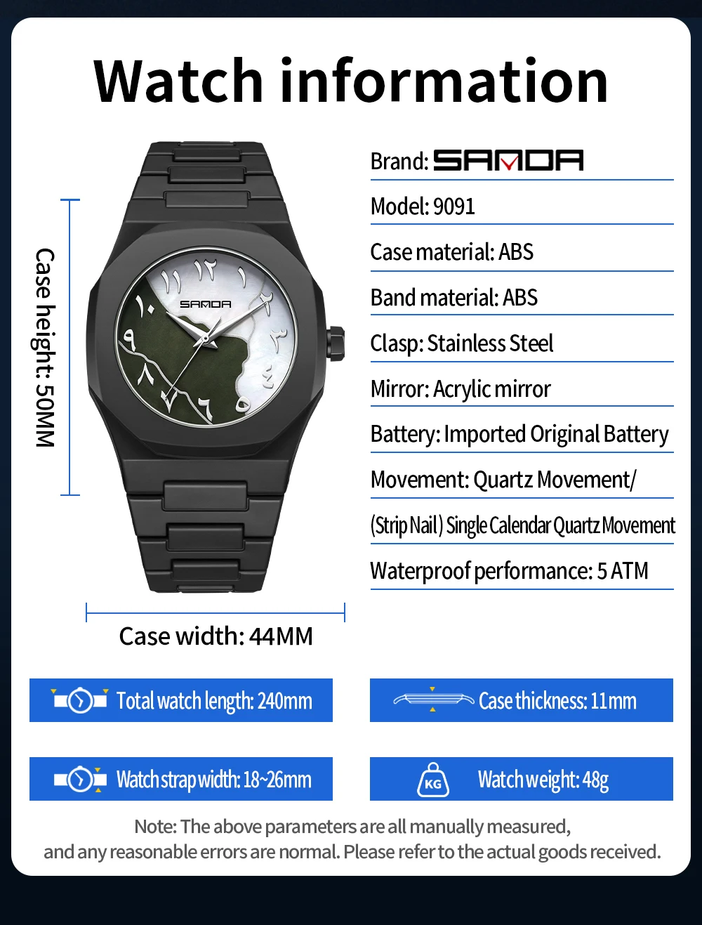 2025 SANDA Fashion Men's and W - огляд і ціна Rubber Strap Diver