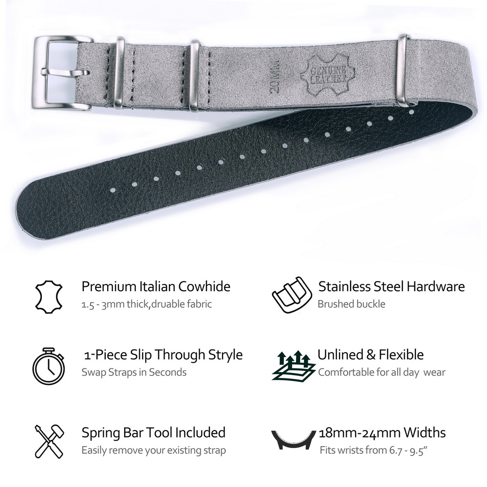 HEMSUT Genuine Leather Watch B - огляд і ціна Suede Strap Watch