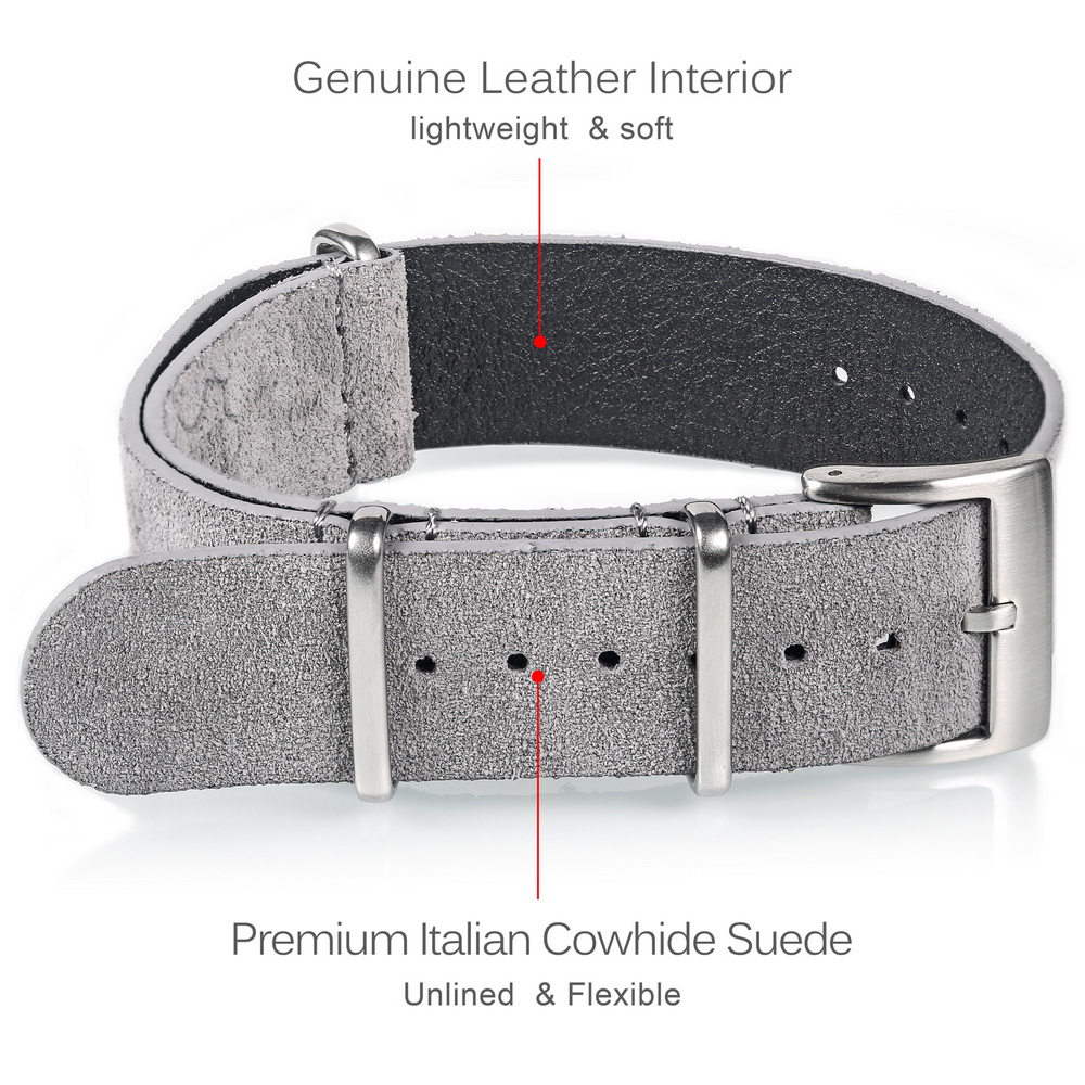 HEMSUT Genuine Leather Watch B - огляд і ціна Suede Strap Watch