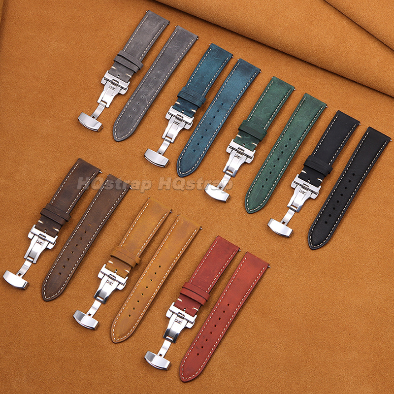 Vintage Matte Leather Watch St - огляд і ціна Butterfly Clasp Deployant