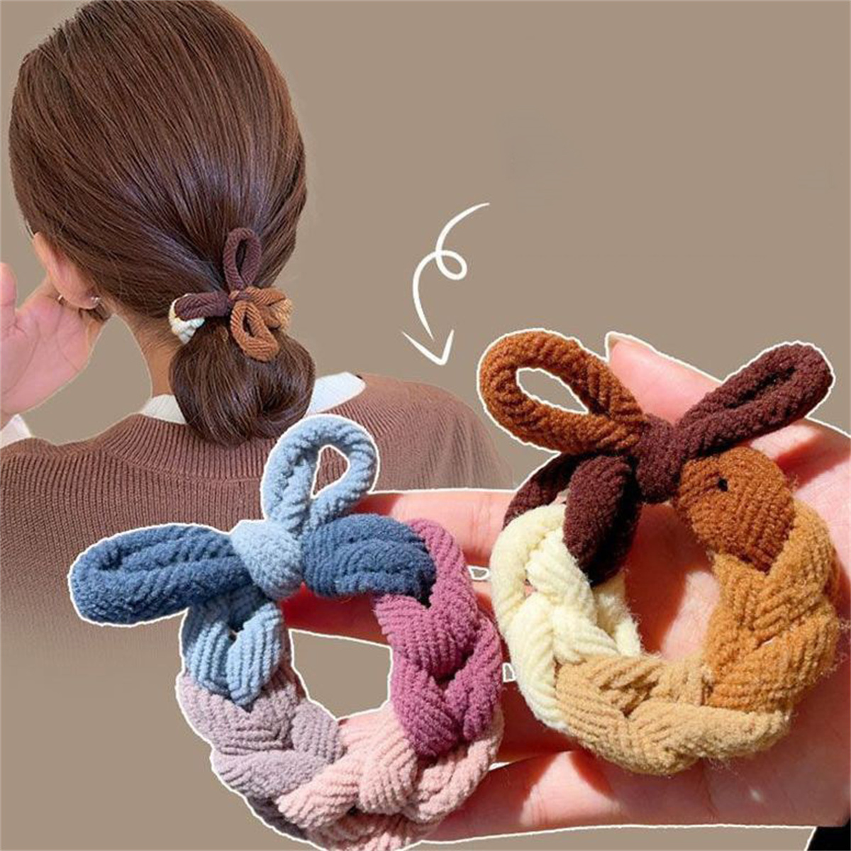 Colorful Hand-Woven Hair Rope  - огляд і ціна Silicone Band Women